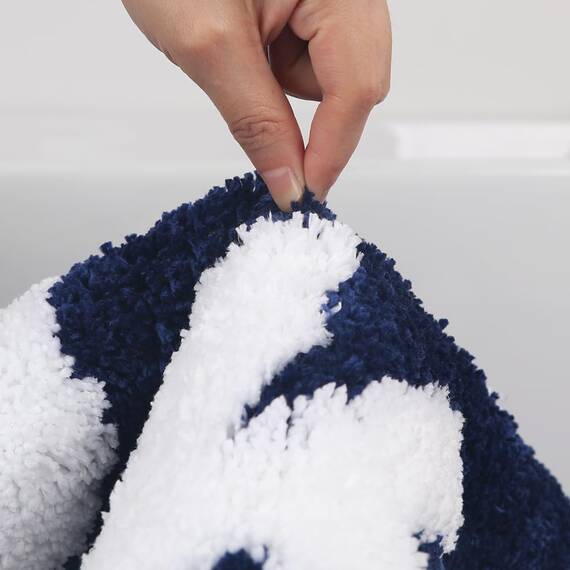 Zeeinx Get Naked Badematte, niedlicher Badezimmerteppich, rutschfeste Mikrofaser, lustige Badezimmer-Dekoration, maschinenwaschbar, marineblau, Badematte für Badewanne und Dusche, 45,7 x 119,4 cm