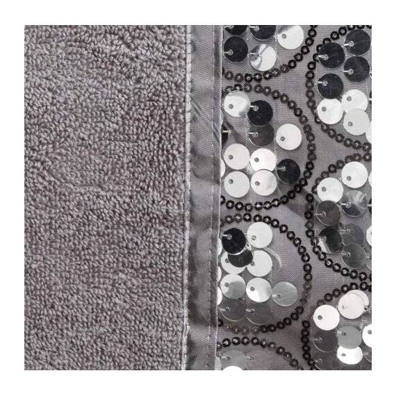 Zahari Home Sinatra Modernes Badezimmer-Handtuch-Set, 3-teiliges Handtuch, Badetuch, Handtuch und Waschhandtuch, luxuriös, zeitgenössisch, Dekoration, Bling Silber, weich, plüschig und sehr saugfähig