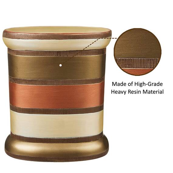 Zahari Home Contempo Luxus-Badzubehör-Set, Abfallkorb und Taschentuchbox, modern, klassisch, zeitgenössisch, dekorativ, schöne Designs, stilvolles Badezimmer-Zubehör-Set, 2-teilig