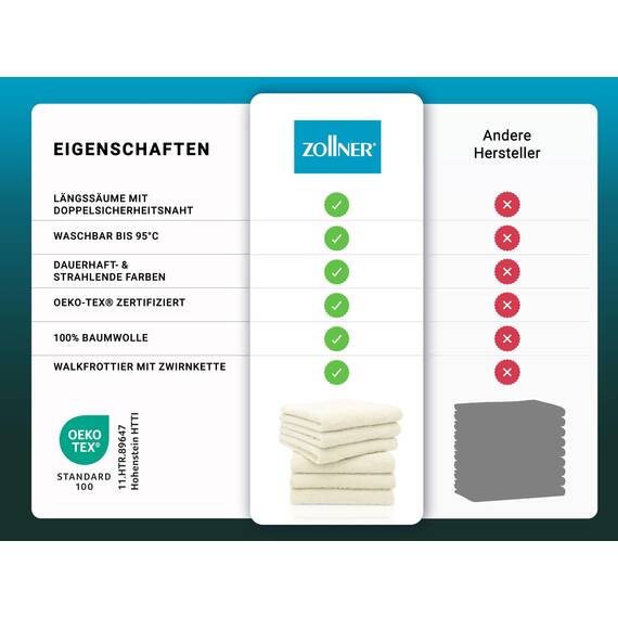 ZOLLNER 9tlg. Handtuch Set aus 6X Handtücher (ca. 50x100 cm), 3X Duschtücher (ca. 70x140 cm), besonders weich und saugstark, waschbar bis 95°C, Baumwolle, karamell
