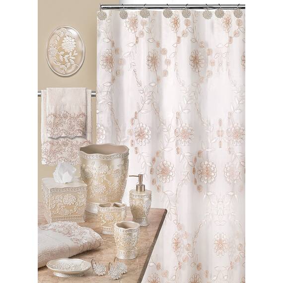 Zahari Home Rose Vine Badezimmer Handtuch Set 3 Stück Handtuch Badetuch, Handtuch und Waschhandtuch Moderne Dekor Schönes einzigartiges Design Stilvolle Badetuch-Sets Beige Handtuch-Set