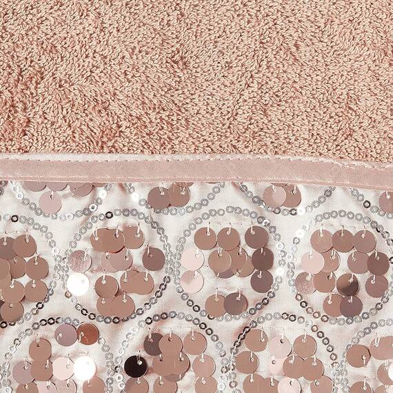 Zahari Home Sinatra Modernes Badezimmer-Handtuch-Set, 3-teiliges Handtuch, Rouge-Badetuch, Handtuch und Waschhandtuch, luxuriös, Bling Blush Badetuch-Sets, weicher Plüsch und sehr saugfähig