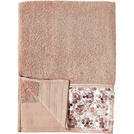 Zahari Home Sinatra Modernes Badezimmer-Handtuch-Set, 3-teiliges Handtuch, Rouge-Badetuch, Handtuch und Waschhandtuch, luxuriös, Bling Blush Badetuch-Sets, weicher Plüsch und sehr saugfähig