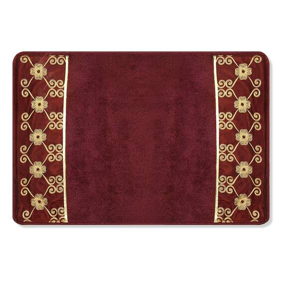 Zahari Home Moderner Badezimmerteppich mit elegantem Rosen-Motiv, klassischer, stilvoller Luxus-Badteppich, zeitgenössische Dekoration, schöne Duschmatte, Läufer, einzigartiges Design