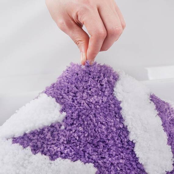 Zeeinx Get Naked Badematte, niedlicher Badezimmerteppich, rutschfeste Mikrofaser, lustige Badezimmer-Dekoration, maschinenwaschbar, violett, Badematte für Badewanne und Dusche, 45,7 x 119,4 cm