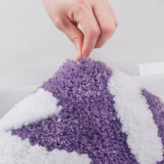 Zeeinx Get Naked Badematte, niedlicher Badteppich, rutschfeste Mikrofaser, lustige Badezimmer-Dekoration für Wohnung, violett, Badematte für Badewanne und Dusche, maschinenwaschbar, 50,8 x 81,3cm