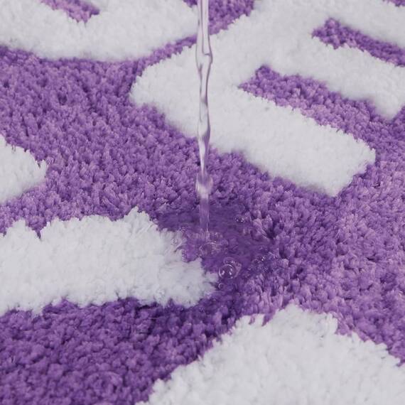Zeeinx Get Naked Badematte, niedlicher Badezimmerteppich, rutschfeste Mikrofaser, lustige Badezimmer-Dekoration, maschinenwaschbar, violett, Badematte für Badewanne und Dusche, 45,7 x 119,4 cm