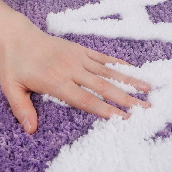 Zeeinx Get Naked Badematte, niedlicher Badteppich, rutschfeste Mikrofaser, lustige Badezimmer-Dekoration für Wohnung, violett, Badematte für Badewanne und Dusche, maschinenwaschbar, 50,8 x 81,3cm