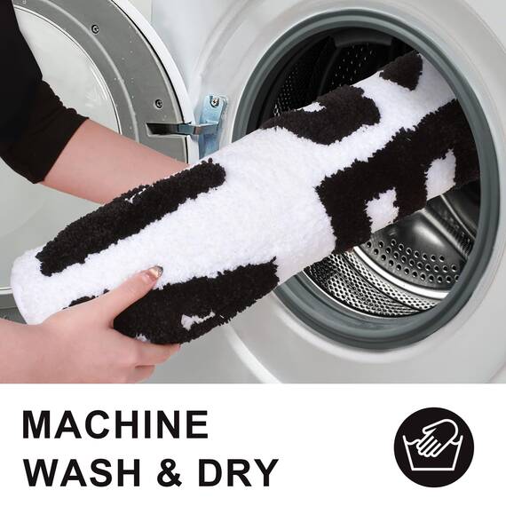 Zeeinx Get Naked Läufer, niedlicher Badezimmerteppich, lustig, Badezimmer-Dekor für Wohnung, weiße Badematte für Badewanne und Dusche, maschinenwaschbar, 45,7 x 119,4 cm