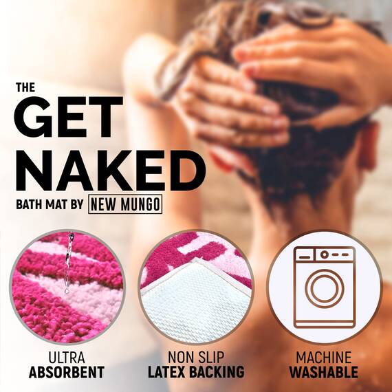 New Mungo Get Naked Badematte, Pink, 78,7 x 50,8 cm