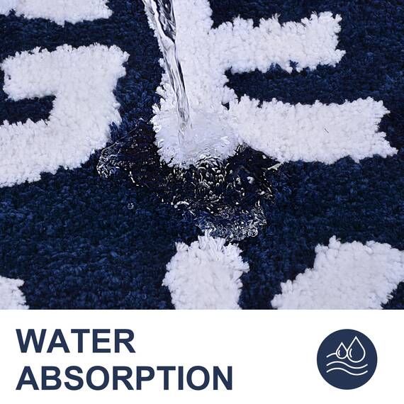 Zeeinx Get Naked Badematte, niedlicher Badezimmerteppich, rutschfeste Mikrofaser, lustige Badezimmer-Dekoration, maschinenwaschbar, marineblau, Badematte für Badewanne und Dusche, 50,8 x 81,3 cm