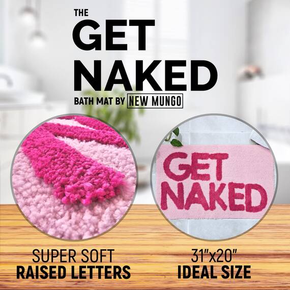 New Mungo Get Naked Badematte, Pink, 78,7 x 50,8 cm
