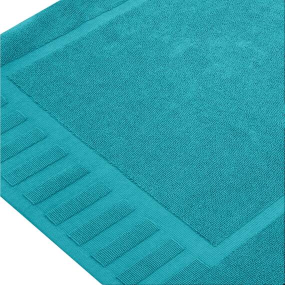 White Classic Luxuriöses Badematten-Set, saugfähige Baumwolle, Hotel, Spa, Dusch-/Badewannenmatten [kein Badezimmerteppich], 55,9 x 86,4 cm, 2 Stück, Aqua
