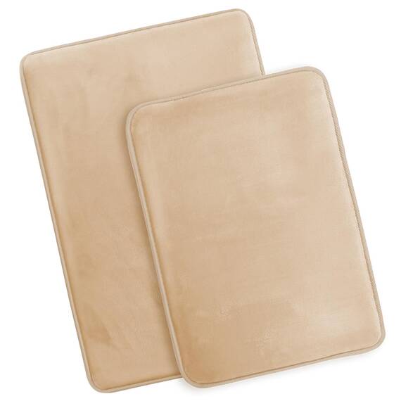 Clara Clark Rutschfester Rückstellschaum Set of 2 - Small/Large cremefarben