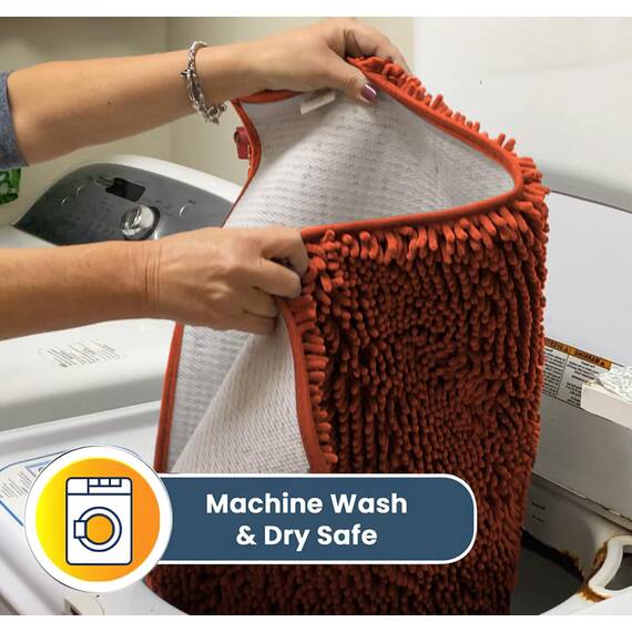 Muddy Mat® Super saugfähige Fußmatte für den Innenbereich, Mikrofaser, schnell trocknend, Chenille-Eingangsteppich, rutschfeste Haustürmatte, Innenmatten für den Eingang, maschinenwaschbar