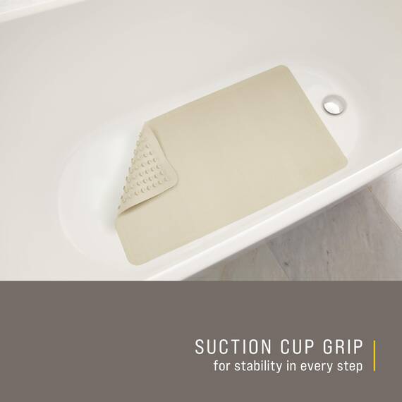 Rubbermaid Commercial Safti-Grip Bath Mat, Large, White, 1982726