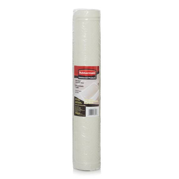 Rubbermaid Commercial Safti-Grip Bath Mat, Large, White, 1982726