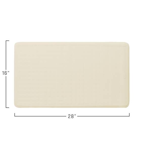 Rubbermaid Commercial Safti-Grip Bath Mat, Large, White, 1982726