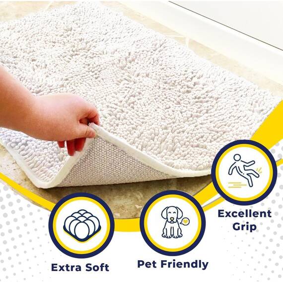 Muddy Mat® Gezeigt im Fernsehen – super saugfähige Mikrofaser-Hunde-Fußmatte für schlammige Pfoten, rutschfester, waschbarer Haustierteppich, schnell trocknender Chenille-Teppich, maschinenwaschbar,