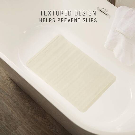 Rubbermaid Commercial Safti-Grip Bath Mat, Large, White, 1982726