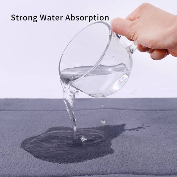 FABBRICA Home Weicher Flurläufer, waschbarer Bodenteppich, rutschfester Memory-Schaum-Teppich, super Wasseraufnahme, geeignet für Badezimmermatte, Eingang, Küche, Wohnzimmerdekoration (6 x 152 cm