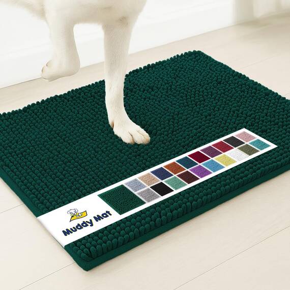 Muddy Mat® in TV gezeigt – Super saugfähiger Mikrofaser-Paillasson für schmutzige Pfoten, rutschfester und maschinenwaschbarer Teppich für Haustiere, schnell trocknender Chenille-Eingangsteppich