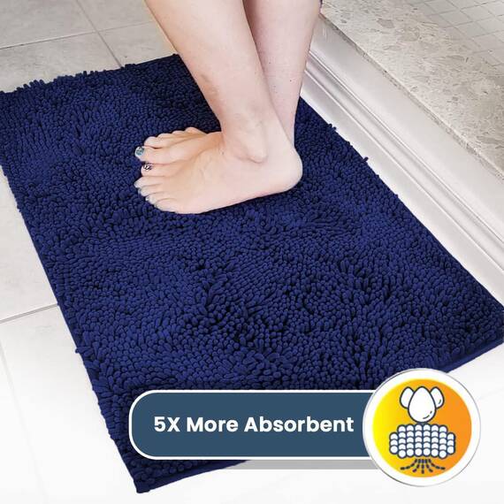 Muddy Mat Super saugfähige Fußmatte für den Innenbereich, Mikrofaser, schnell trocknend, Chenille-Eingangsteppich, rutschfeste Haustürmatte, Innenmatten für den Eingangsbereich, maschinenwaschbar