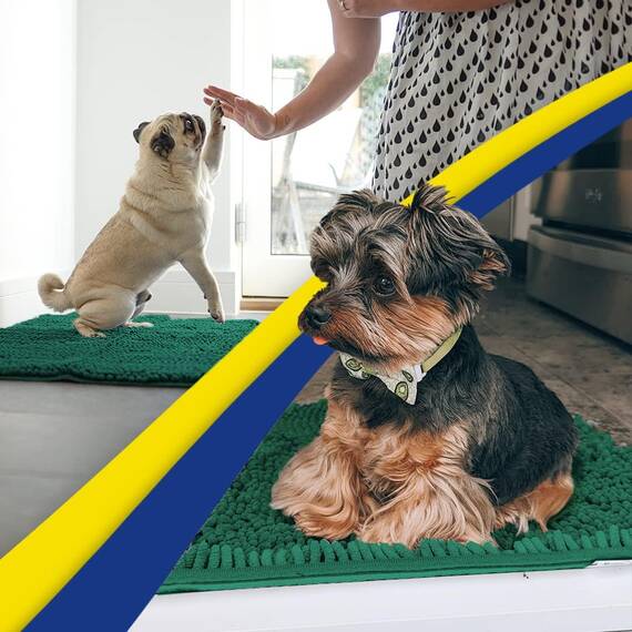 Muddy Mat® Super saugfähige Fußmatte für den Innenbereich, Mikrofaser, schnell trocknend, Chenille-Eingangsteppich, rutschfeste Haustürmatte, Innenmatten für den Eingangsbereich, maschinenwaschbar