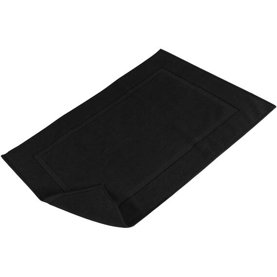 Utopia Towels - 2er Pack groß Badematte Badvorleger (53 x 86 cm) - 100% Baumwolle Frottee -Waschbare Badteppich (Schwarz)
