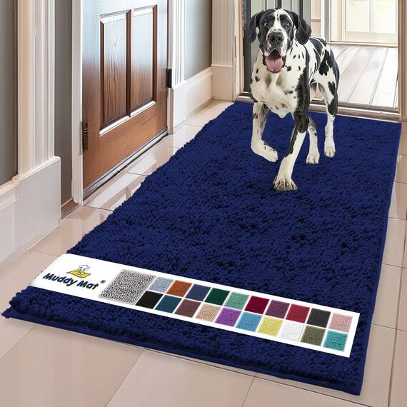 Muddy Mat Super saugfähige Fußmatte für den Innenbereich, Mikrofaser, schnell trocknend, Chenille-Eingangsteppich, rutschfeste Haustürmatte, Innenmatten für den Eingangsbereich, maschinenwaschbar