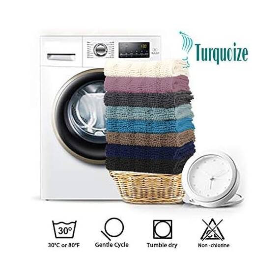 Turquoize Luxuriöse Chenille-Badematte mit Hundemotiv, 50,8 x 150,9 cm, Läufer für den vorderen Innenbereich, Schmutzfangmatte, saugfähige Mikrofaser, schnell trocknend, Chenille-Badematte – Grau