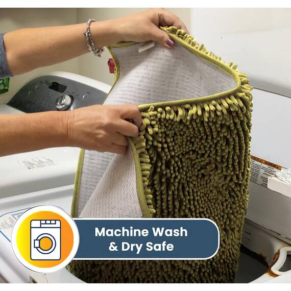 Muddy Mat® Super saugfähige Fußmatte für den Innenbereich, Mikrofaser, schnell trocknend, Chenille-Eingangsteppich, rutschfeste Haustürmatte, Innenmatten für den Eingangsbereich, maschinenwaschbar