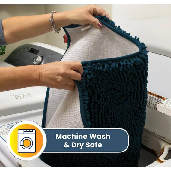 Muddy Mat® Super saugfähige Fußmatte für den Innenbereich, Mikrofaser, schnell trocknender Chenille-Eingangsteppich, rutschfeste Haustürmatte, Innenmatten für den Eingangsbereich, maschinenwaschbar
