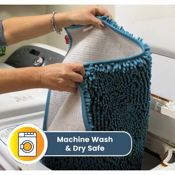 Muddy Mat® Super saugfähige Fußmatte für den Innenbereich, Mikrofaser, schnell trocknend, Chenille-Eingangsteppich, rutschfeste Haustürmatte, Innenmatten für den Eingang, maschinenwaschbar