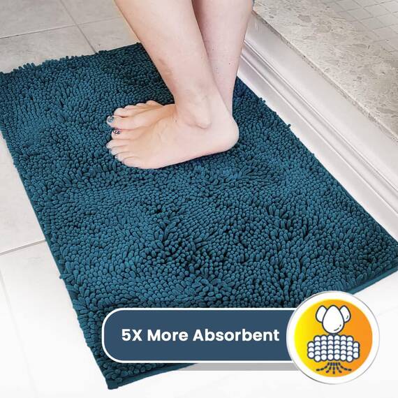 Muddy Mat® Super saugfähige Fußmatte für den Innenbereich, Mikrofaser, schnell trocknend, Chenille-Eingangsteppich, rutschfeste Haustürmatte, Innenmatten für den Eingangsbereich, maschinenwaschbar