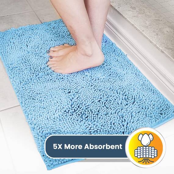 Muddy Mat® Super saugfähige Fußmatte für den Innenbereich, Mikrofaser, schnell trocknend, Chenille-Eingangsteppich, rutschfeste Haustürmatte, Innenmatten für den Eingang, maschinenwaschbar