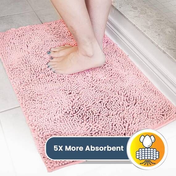 Muddy Mat® Super saugfähige Fußmatte für den Innenbereich, Mikrofaser, schnell trocknend, Chenille-Eingangsteppich, rutschfeste Haustürmatte, Innenmatten für den Eingangsbereich, maschinenwaschbar