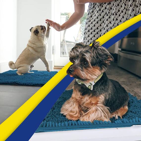 Muddy Mat® Super saugfähige Fußmatte für den Innenbereich, Mikrofaser, schnell trocknender Chenille-Eingangsteppich, rutschfeste Haustürmatte, Innenmatten für den Eingangsbereich, maschinenwaschbar