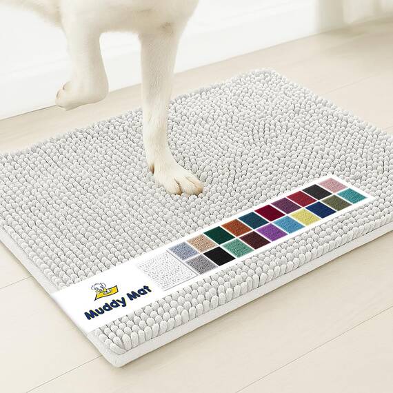 Muddy Mat® Super saugfähige Fußmatte für den Innenbereich, Mikrofaser, schnell trocknend, Chenille-Eingangsteppich, rutschfeste Haustürmatte, Innenmatten für den Eingangsbereich, maschinenwaschbar