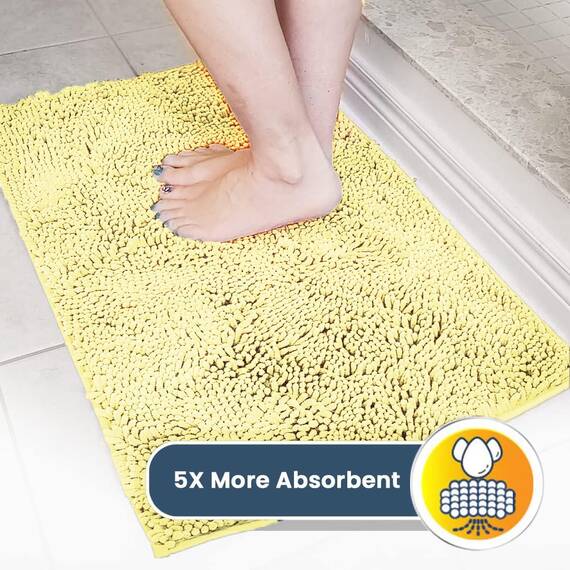 Muddy Mat® Super saugfähige Fußmatte für den Innenbereich, Mikrofaser, schnell trocknend, Chenille-Eingangsteppich, rutschfeste Haustürmatte, Innenmatten für den Eingangsbereich, maschinenwaschbar