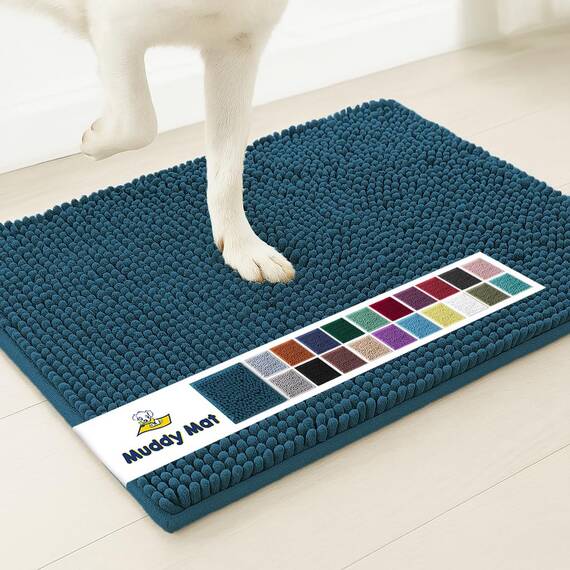 Muddy Mat® Super saugfähige Fußmatte für den Innenbereich, Mikrofaser, schnell trocknend, Chenille-Eingangsteppich, rutschfeste Haustürmatte, Innenmatten für den Eingangsbereich, maschinenwaschbar