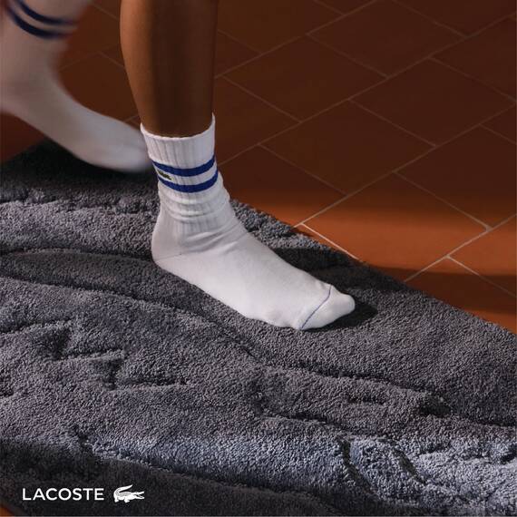 Lacoste Krokodil-Teppich, Krokodil-Teppich, 48,3 x 76,2 cm (19 x 30 Zoll), Grau (Cliff)