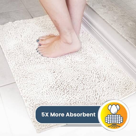 Muddy Mat Super saugfähige Fußmatte für den Innenbereich, Mikrofaser, schnell trocknend, Chenille-Eingangsteppich, rutschfeste Haustürmatte, Innenmatten für den Eingangsbereich, maschinenwaschbar