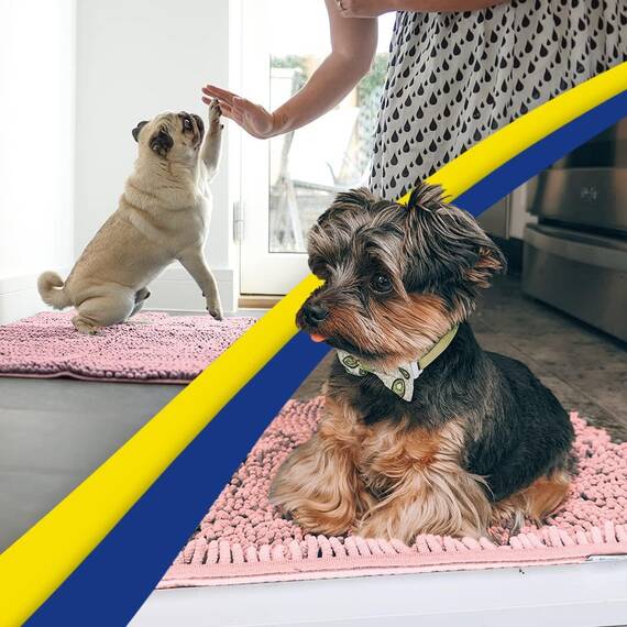 Muddy Mat® Super saugfähige Fußmatte für den Innenbereich, Mikrofaser, schnell trocknend, Chenille-Eingangsteppich, rutschfeste Haustürmatte, Innenmatten für den Eingangsbereich, maschinenwaschbar