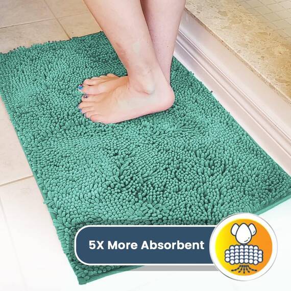 Muddy Mat® Super saugfähige Fußmatte für den Innenbereich, Mikrofaser, schnell trocknend, Chenille-Eingangsteppich, rutschfeste Haustürmatte, Innenmatten für den Eingangsbereich, maschinenwaschbar