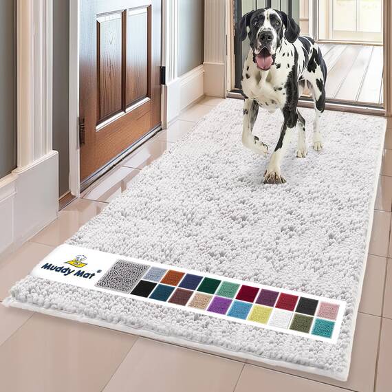 Muddy Mat Super saugfähige Fußmatte für den Innenbereich, Mikrofaser, schnell trocknend, Chenille-Eingangsteppich, rutschfeste Haustürmatte, Innenmatten für den Eingangsbereich, maschinenwaschbar
