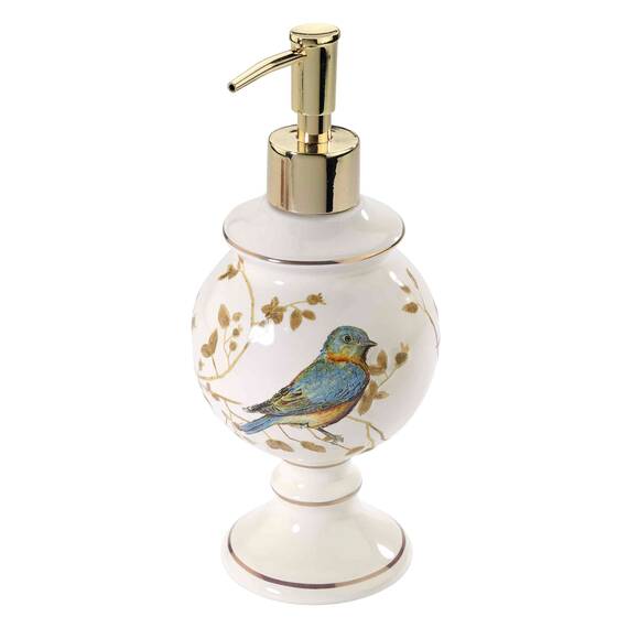 Avanti Linens Accessories Gilded Birds Collection, Keramik, Elfenbein, Lotion Pump
