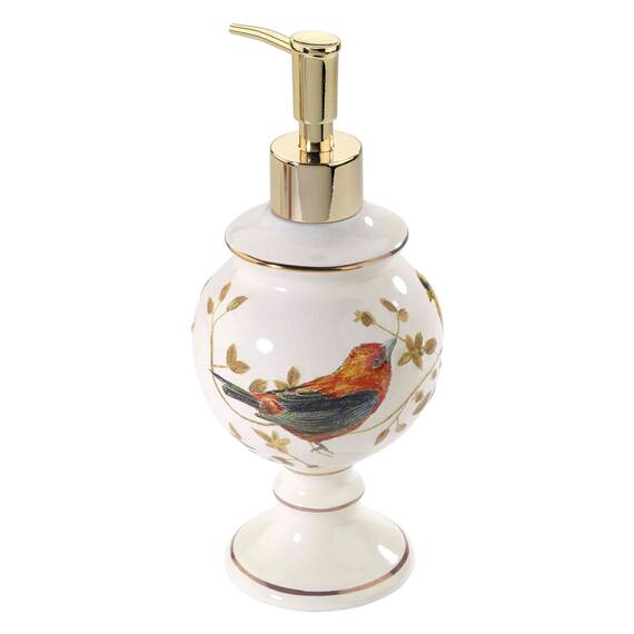 Avanti Linens Accessories Gilded Birds Collection, Keramik, Elfenbein, Lotion Pump