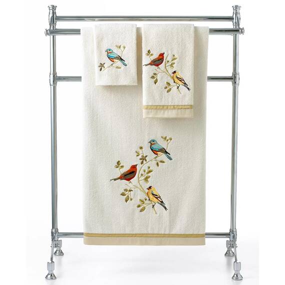 Avanti Linens Waschlappen, weich und saugfähig, von der Natur inspirierte Badezimmer-Dekoration (Gilded-Birds-Collection)