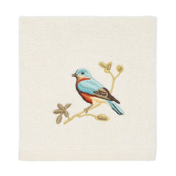 Avanti Linens Waschlappen, weich und saugfähig, von der Natur inspirierte Badezimmer-Dekoration (Gilded-Birds-Collection)